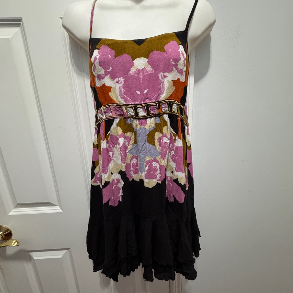 Free People Black and Pink Backless sweet Lucy slip Sundress - Picture 5 of 11